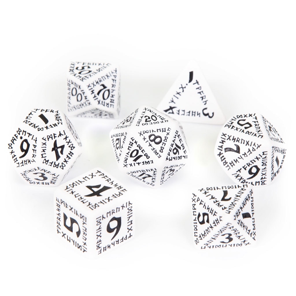 D4 RUNIC WHITE & BLACK DIE, Q WORKSHOP