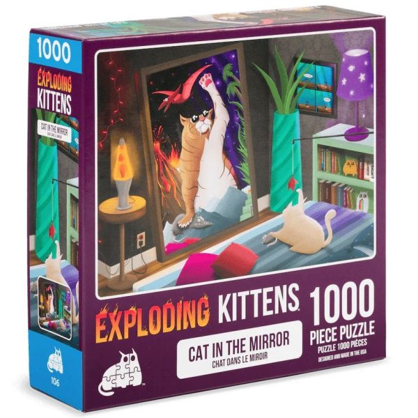 puzzle-sestavljanka-exploding-kittens-cat-mirror-1000-kosov-skatla